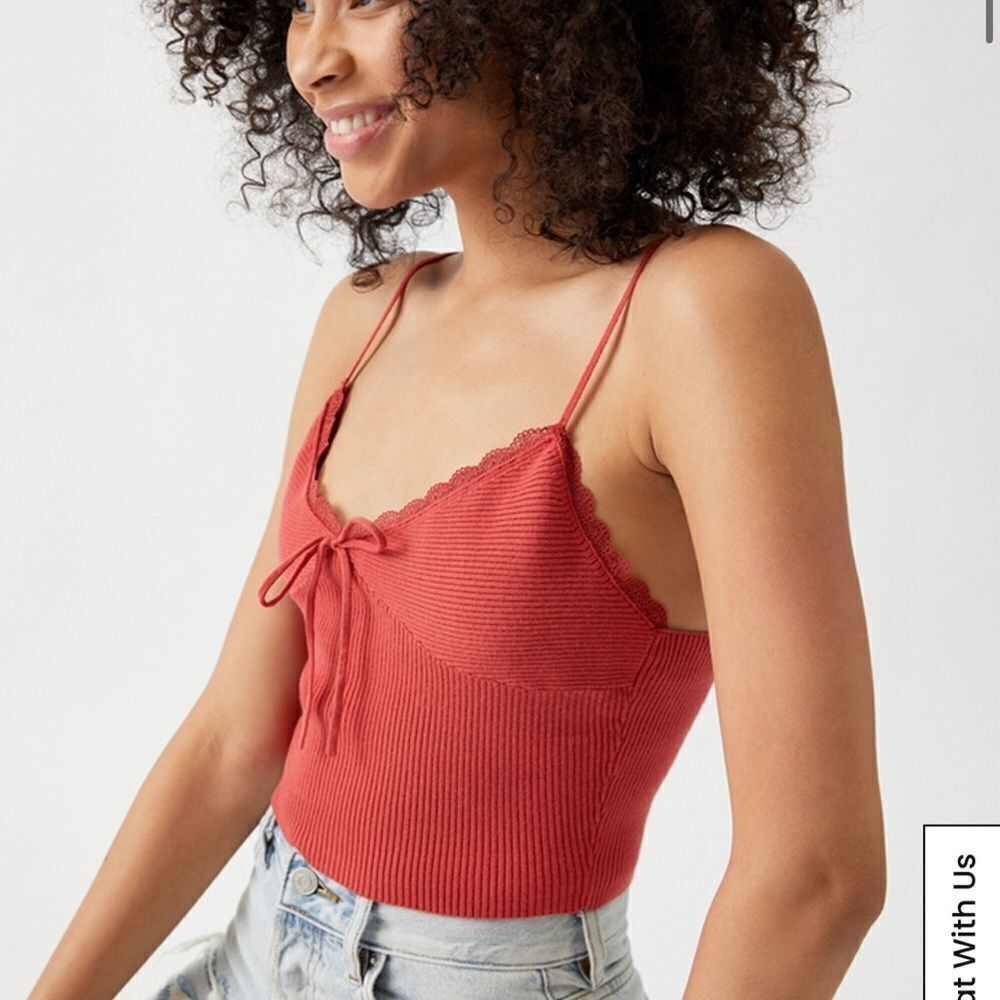 Pacsun LA Hearts Lace Trim Sweater Tank Top Women’s XS